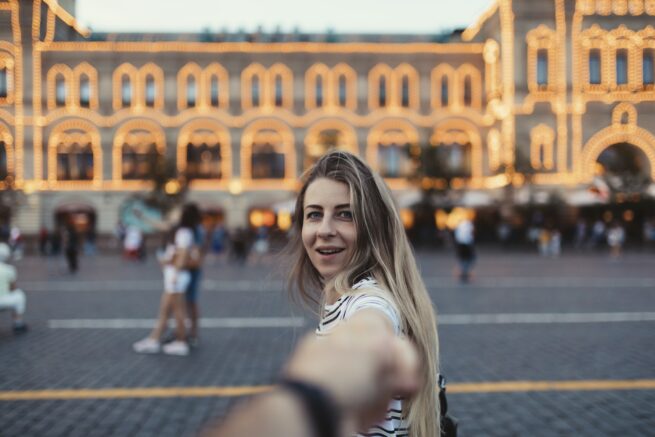 Woman traveling